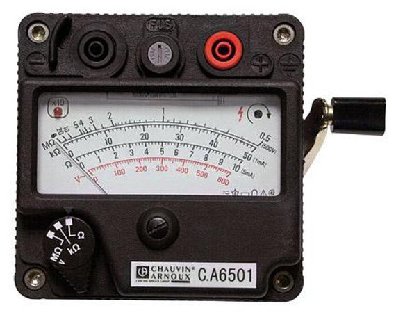 Chauvin Arnoux C.A 6501 - Analogový měřič izolačního odporu 500V
