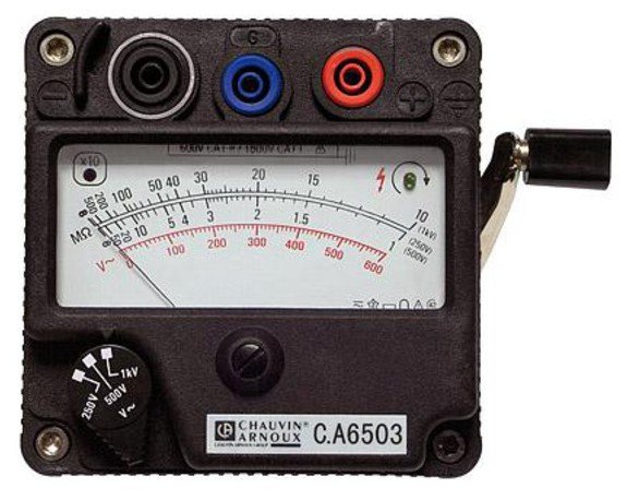 Chauvin Arnoux C.A 6503 - Analogový měřič izolačního odporu 1000V