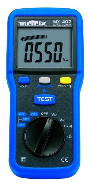 Metrix MX407 - Měřič izolačního odporu do 4000 MΩ
